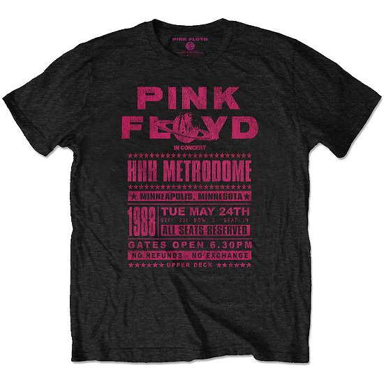 Cover for Pink Floyd · Pink Floyd Unisex T-Shirt: Metrodome '88 (T-shirt) [size S] [Black - Unisex edition]