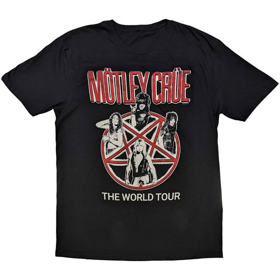 Motley Crue Unisex T-Shirt: Vintage World Tour - Mötley Crüe - Merchandise -  - 5056561086774 - 