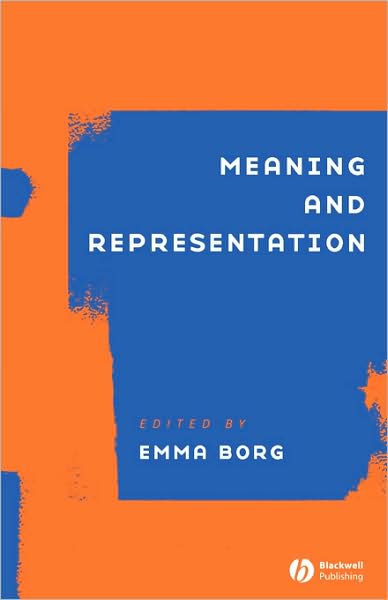 Cover for E Borg · Meaning and Representation - Ratio Special Issues (Paperback Book) (2002)