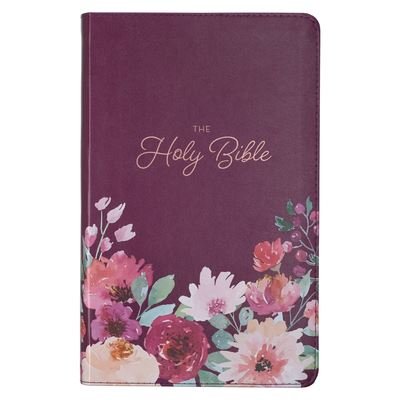 Cover for Christian Art Publishers · KJV Holy Bible, Giant Print Standard Size, Printed Floral Faux Leather w/Thumb Index and Ribbon Marker, Red Letter, King James Version (Läderbok) (2021)
