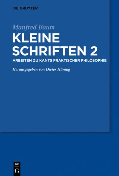 Kleine Schriften II - Baum - Books -  - 9783110603774 - January 20, 2020