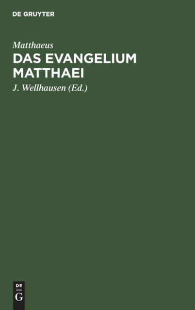 Cover for Matthaeus · Evangelium Matthaei (Book) (1904)