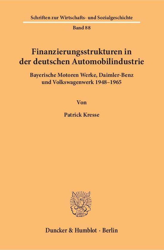 Cover for Kresse · Finanzierungsstrukturen in der d (Book) (2018)