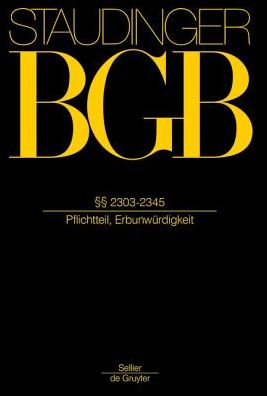 Cover for Staudinger · Bgb.§§ 2303-2345 (Book) (2014)