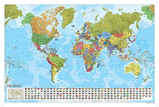 Cover for Marco Polo · World Political Marco Polo Wall Map with Flags - Marco Polo Maps (Landkarten) (2012)