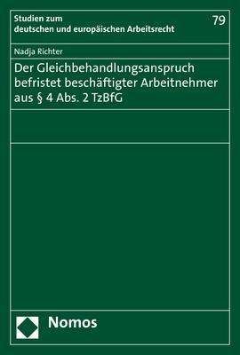 Cover for Richter · Der Gleichbehandlungsanspruch b (Buch) (2020)