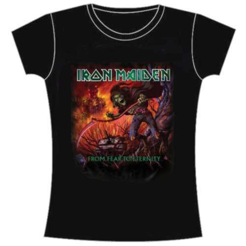 Iron Maiden Ladies T-Shirt: From Fear to Eternity (Skinny Fit) - Iron Maiden - Produtos - Global - Apparel - 5055295345775 - 