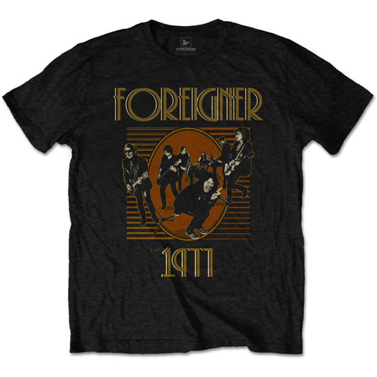 Foreigner Unisex T-Shirt: Est. 1977 - Foreigner - Merchandise -  - 5056170645775 - 