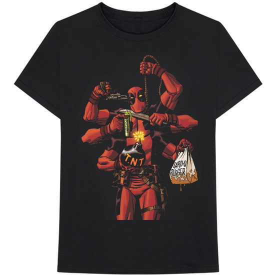 Marvel Comics Unisex T-Shirt: Deadpool Arms - Marvel Comics - Merchandise -  - 5056170674775 - 