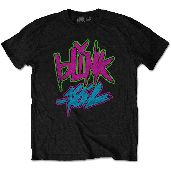 Cover for Blink-182 · Blink-182 Unisex T-Shirt: Neon Logo (CLOTHES) [size M] [Black - Unisex edition] (2020)