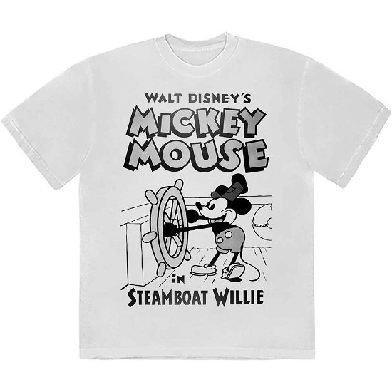 Mickey Mouse Unisex T-Shirt: Steamboat Willie - Mickey Mouse - Fanituote -  - 5056737226775 - 
