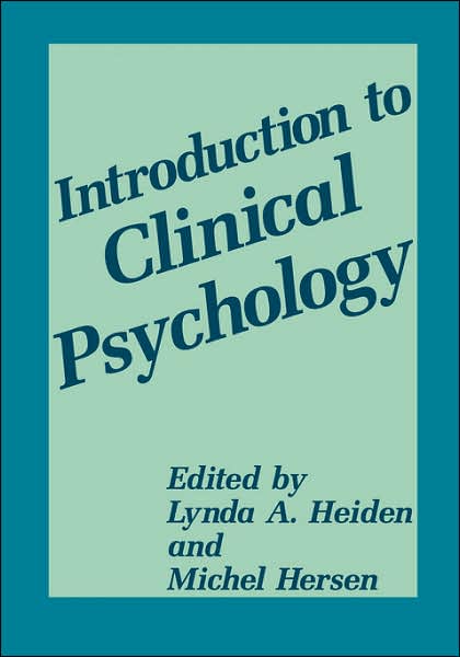 Cover for Lynda a Heiden · Introduction to Clinical Psychology (Hardcover Book) [1995 edition] (1995)