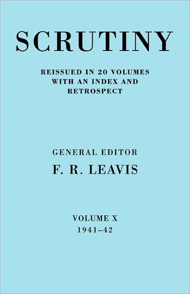 Cover for F R Leavis · Scrutiny: A Quarterly Review - Scrutiny: A Quarterly Review 20 Volume Paperback Set 1932-53 (Paperback Book) (2008)