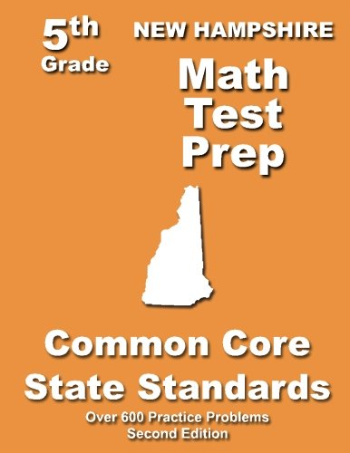 Cover for Teachers' Treasures · New Hampshire 5th Grade Math Test Prep: Common Core Learning Standards (Paperback Book) (2013)