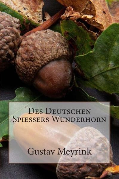 Des Deutschen Spiessers Wunderhorn - Gustav Meyrink - Livros - Createspace - 9781494218775 - 20 de novembro de 2013