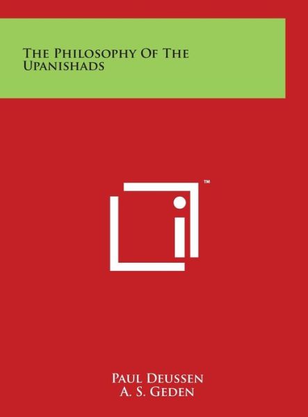 Cover for Paul Deussen · The Philosophy of the Upanishads (Hardcover Book) (2014)