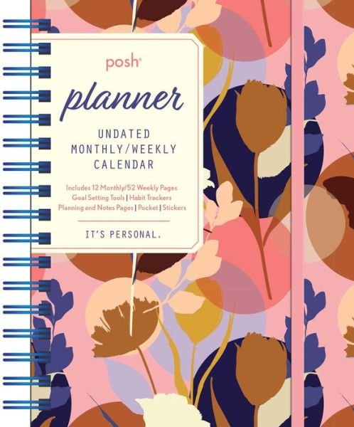 Cover for Andrews McMeel Publishing · Posh: Perpetual Planner Undated Monthly / Weekly Calendar: Pink Silhouette Floral (Calendar) (2021)