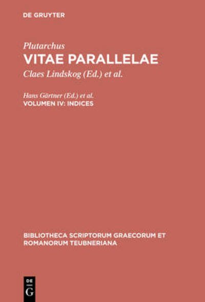 Vitae parallelae.4 - Plutarchus - Books - K.G. SAUR VERLAG - 9783598716775 - 1998