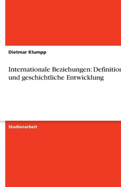 Cover for Klumpp · Internationale Beziehungen: Defi (Book) [German edition] (2013)