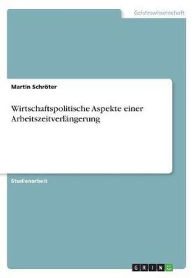 Cover for Schröter · Wirtschaftspolitische Aspekte (Book)