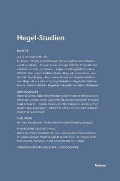 Cover for Otto Poeggeler · Hegel-Studien / Hegel-Studien (Pocketbok) (1978)