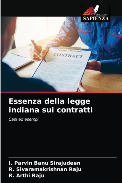 Cover for I Parvin Banu Sirajudeen · Essenza della legge indiana sui contratti (Paperback Book) (2021)