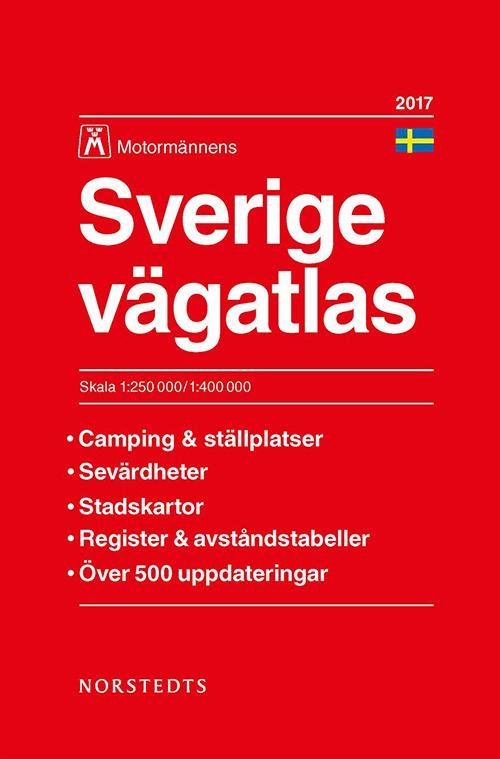 Cover for Norstedts / Motormännen · Motormännens Sverige vägatlas 2017 (Book) (2016)