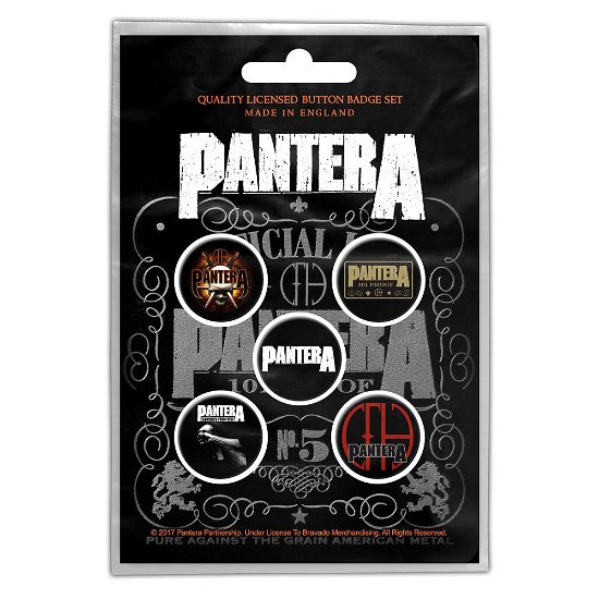 Pantera Button Badge Pack: 101 Proof (Retail Pack) - Pantera - Merchandise - PHM - 5055339787776 - October 28, 2019