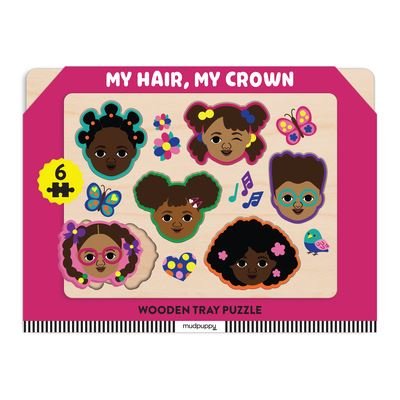 Cover for Mudpuppy · My Hair, My Crown Wooden Tray Puzzle (SPIL) (2024)