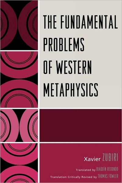 Cover for Xavier Zubiri · The Fundamental Problems of Western Metaphysics (Paperback Book) (2009)