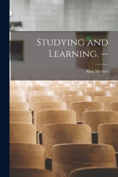 Cover for Max Meenes · Studying and Learning. -- (Paperback Book) (2021)