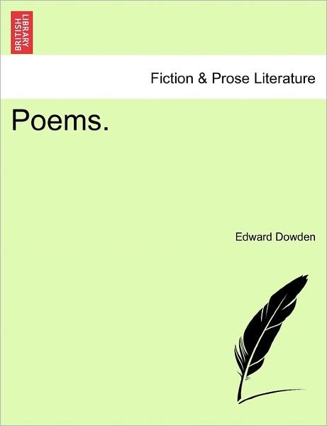 Cover for Edward Dowden · Poems. (Paperback Book) (2011)