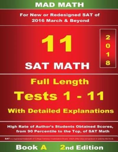 Cover for John Su · Book A Redesigned SAT Math Tests 1-11 (Pocketbok) (2017)