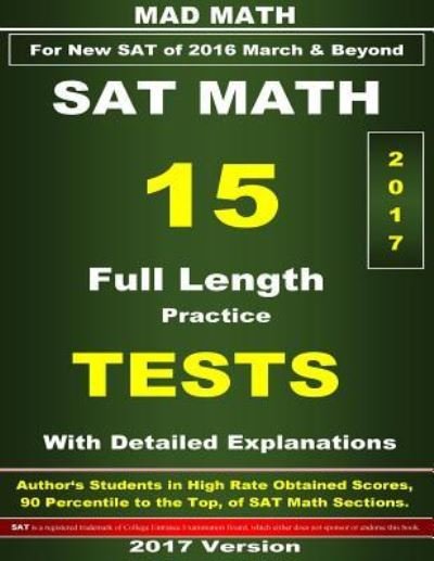 Cover for John Su · 2017 New SAT Math 15 Tests (Paperback Bog) (2017)