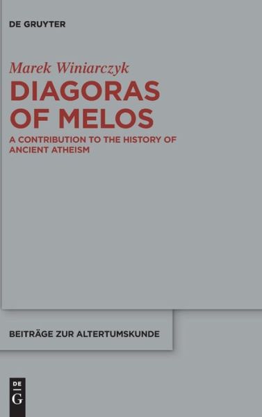 Cover for Winiarczyk · Diagoras of Melos (Book) (2016)