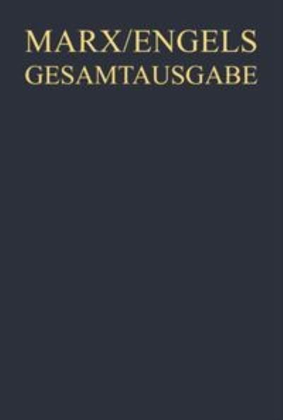 Cover for Marx · Gesamtausgabe (MEGA).I/05 (Bog) (2017)