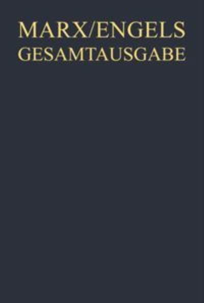 Cover for Marx · Gesamtausgabe (MEGA).I/05 (Book) (2017)