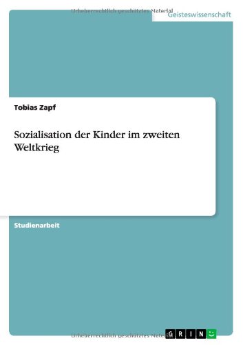 Cover for Zapf · Sozialisation der Kinder im zweite (Book) [German edition] (2011)