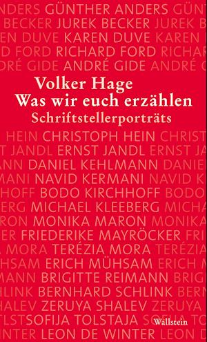 Cover for Volker Hage · Was wir euch erzählen (Hardcover Book) (2022)