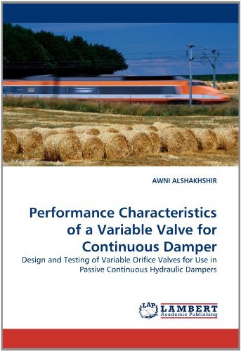 Cover for Awni Alshakhshir · Performance Characteristics of a Variable Valve for Continuous Damper: Design and Testing of Variable Orifice Valves for Use in Passive Continuous Hydraulic Dampers (Paperback Bog) (2010)