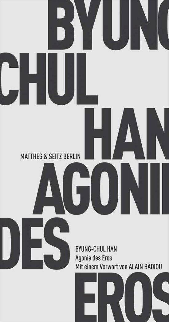 Cover for Han · Agonie des Eros (Buch)