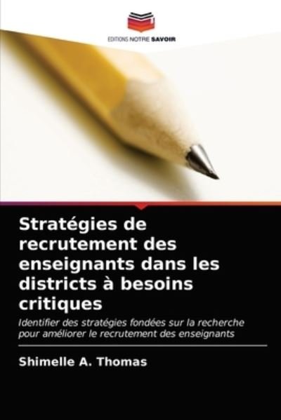 Cover for Thomas · Stratégies de recrutement des en (N/A) (2021)