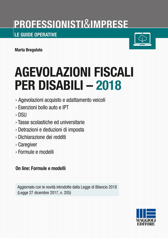 Cover for Marta Bregolato · Agevolazioni Fiscali Per Disabili - 2018 (Book)