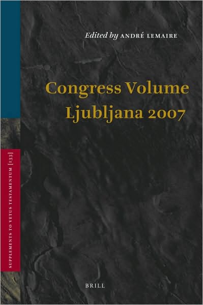 Cover for Forthcoming · Congress Volume Ljubljana 2007 (Supplements to Vetus Testamentum) (Hardcover Book) (2009)