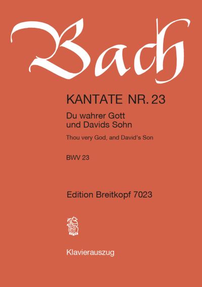 Cantata Bwv 23 Thou Very God & Davids So - Johann Sebasti Bach - Inne - SCHOTT & CO - 9790004171776 - 14 czerwca 2018