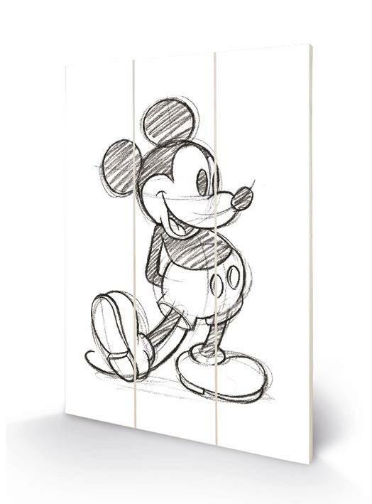 Disney Mw11129P Wooden Print 20 X 29.5 Cm (Mickey Mouse), Multi-Colour, 5 X 1.2 - Disney - Merchandise -  - 5051265869777 - December 31, 2019