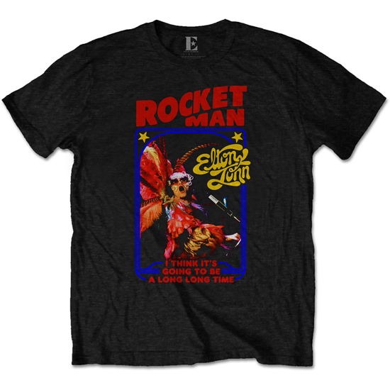 Elton John Unisex T-Shirt: Rocketman Feather Suit - Elton John - Mercancía - MERCHANDISE - 5056170683777 - 10 de enero de 2020