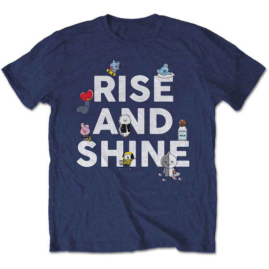 BT21 Unisex T-Shirt: Rise And Shine - Bt21 - Koopwaar -  - 5056368600777 - 