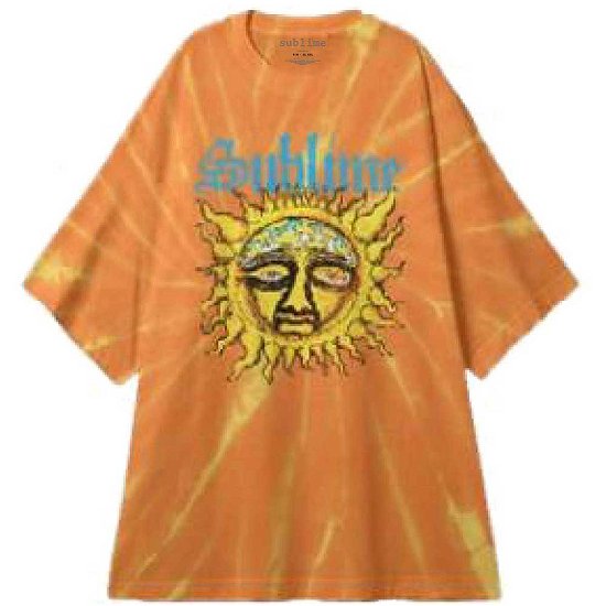 Sublime Unisex T-Shirt: Sun Face (Wash Collection & Back Print) - Sublime - Koopwaar -  - 5056561027777 - 
