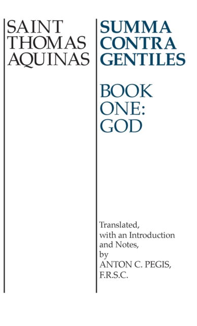 Cover for Thomas Aquinas · Summa Contra Gentiles: Book One: God (Hardcover Book) (1975)